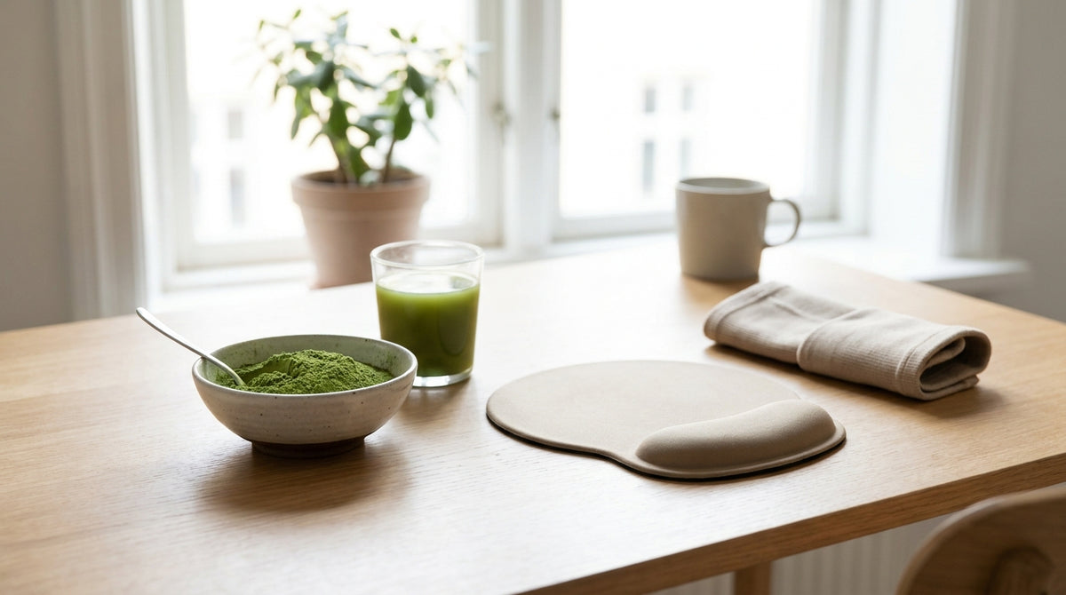 Kan greens pulver hjälpa mot återkommande ömma armbågar och musarm vid datorarbete – eller är det handledsvinkeln och pauserna som avgör?