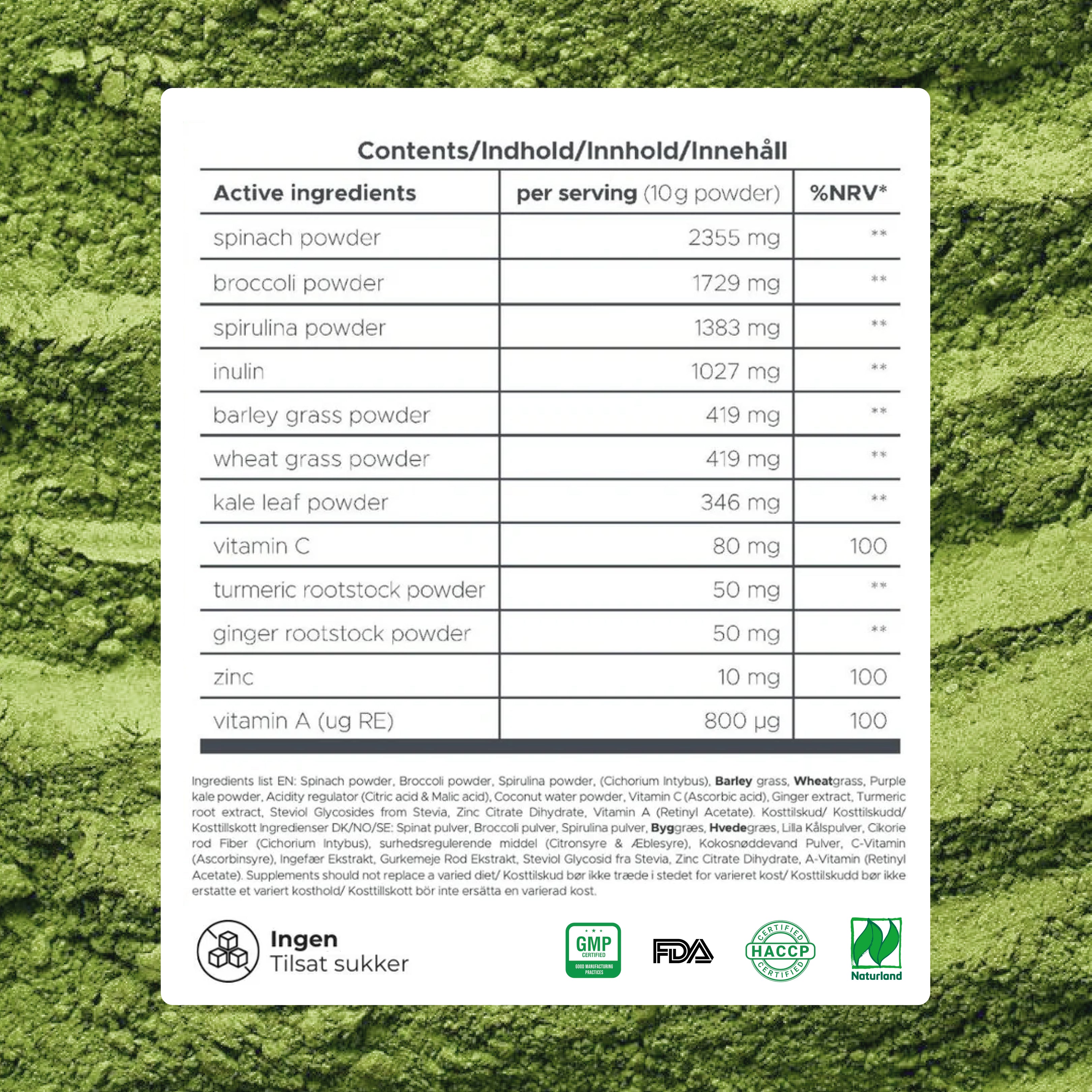Køb 3 få 4 greens + gratis shaker