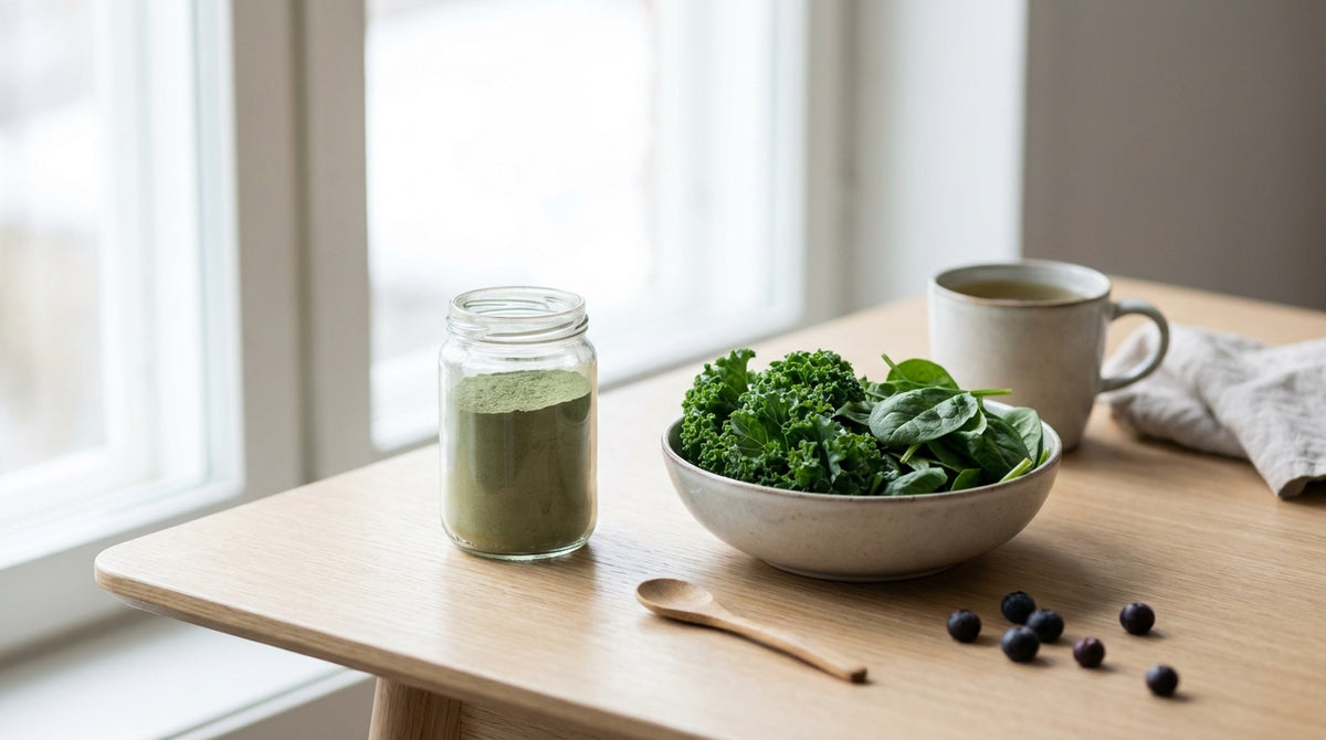Kan greens pulver hjälpa mot återkommande blåmärken och sköra blodkärl – eller är det K-vitaminet och järnet som avgör?