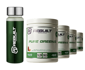 Buy 3 get 4 greens + free mixer