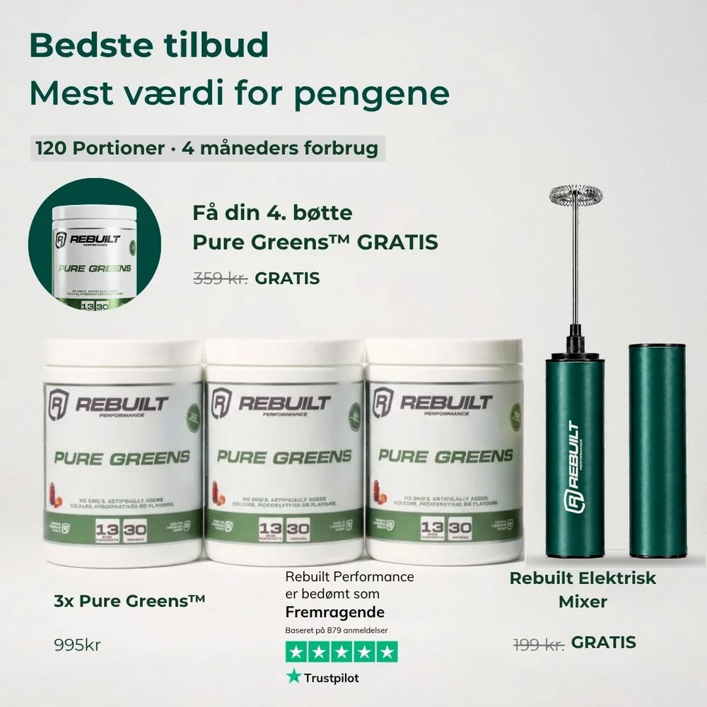 Køb 3 få 4 greens + gratis mixer