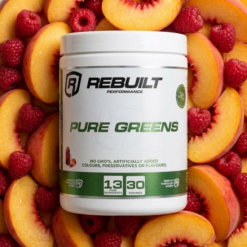Pure Greens Fersken-Hindbaer